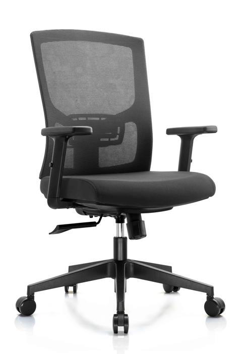 VX1 TASK MESH CHAIR WITH ADJ ARMS BLACK BASE - Micon Furniture